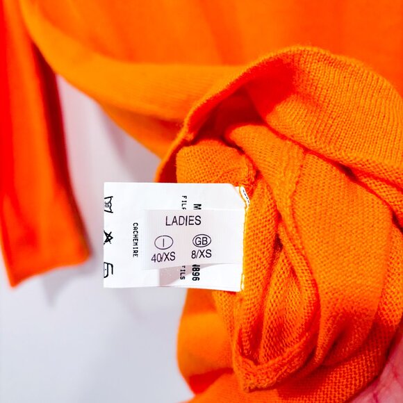 FABIANA FILIPPI Orange Cashmere Dress | Luxury Soft Knit Minimalist | X-Small * - Picture 8 of 8